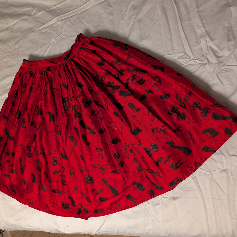 Pinup Couture Red A-Line Skirt